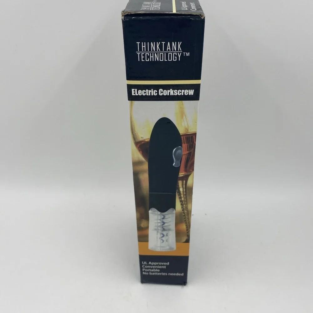 ThinkTank Technology Electric Corkscrew Black KC90011 Rechargeable Bar Kitchen